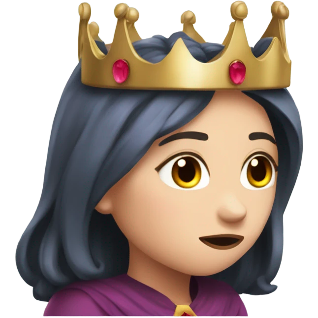 wanda maximoff with crown crying emoji