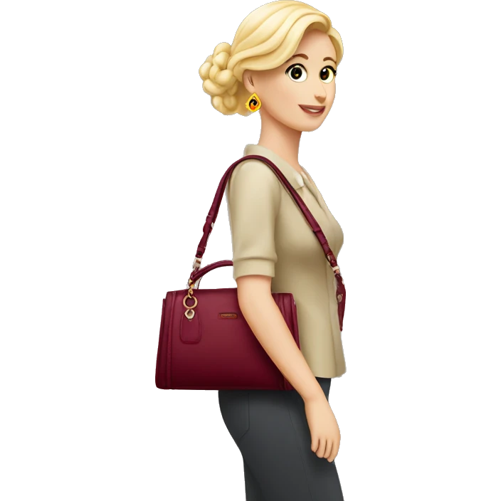 an elegant fashionable women's bourdaux bag emoji