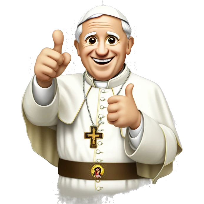 Pope Francis thumbs up emoji