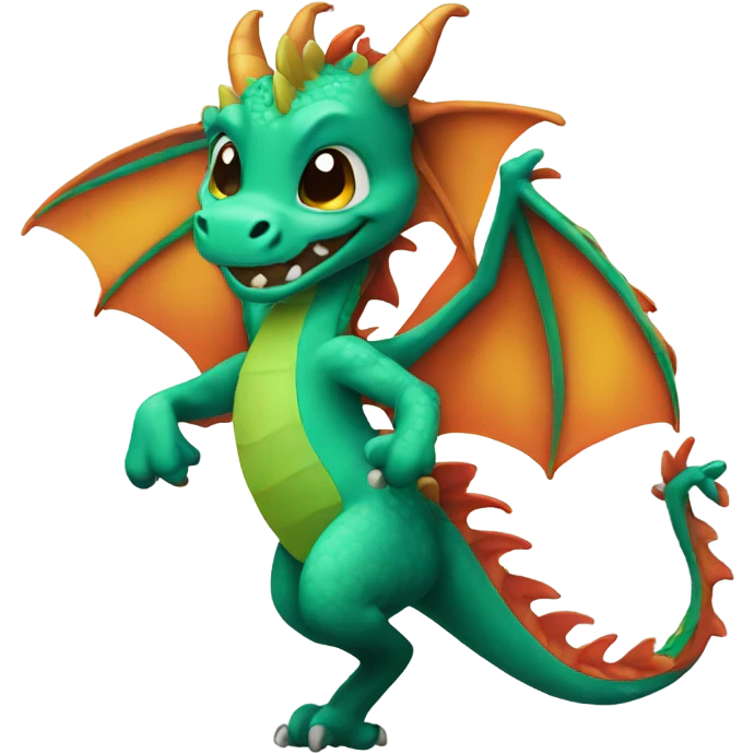 Cute Dancing dragon emoji
