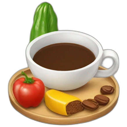 Chile, azúcar y café emoji