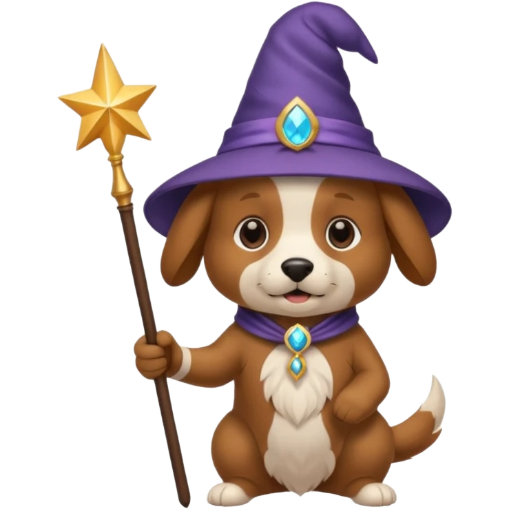 Dog wizard emoji
