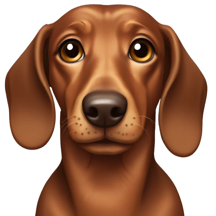 Dachshund dog brown  emoji
