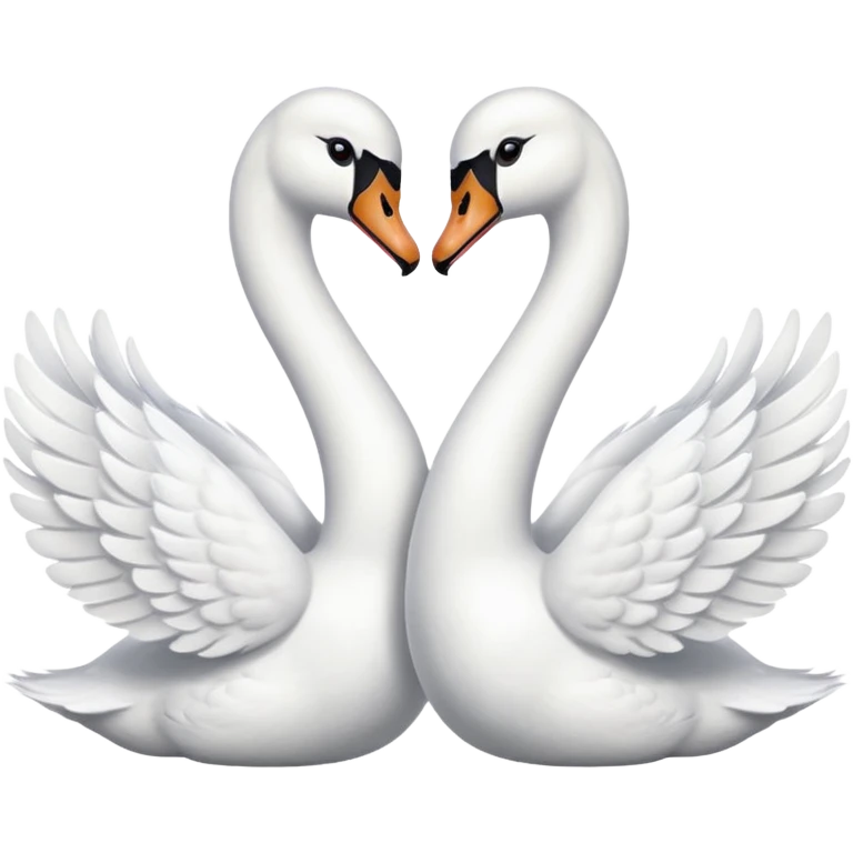 Two swan in love gracefully emoji
