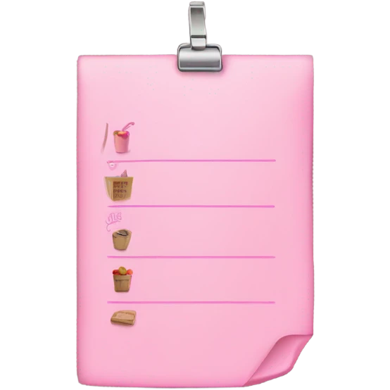 cute pink grocery list emoji
