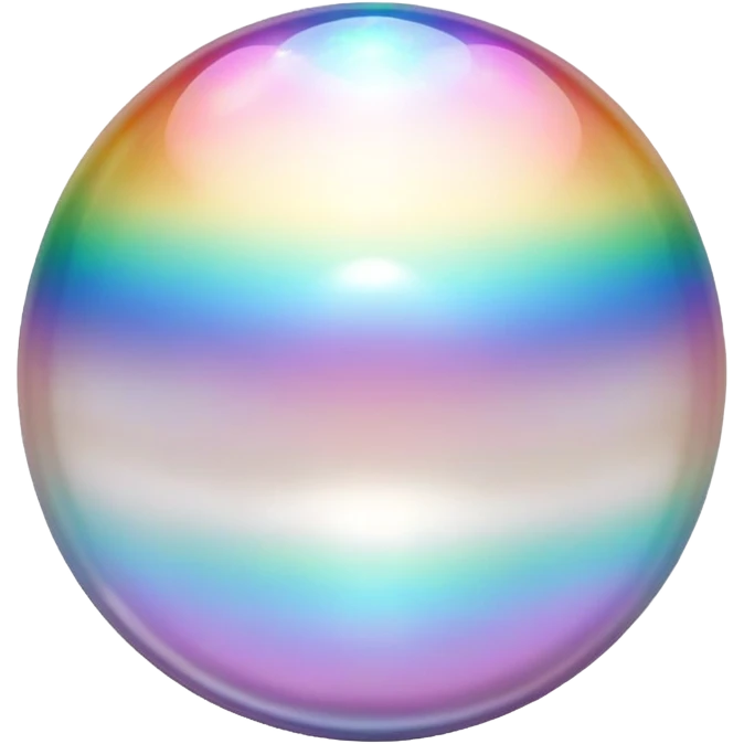 Pearl gemstone shiny and iridescent with rainbow reflections emoji