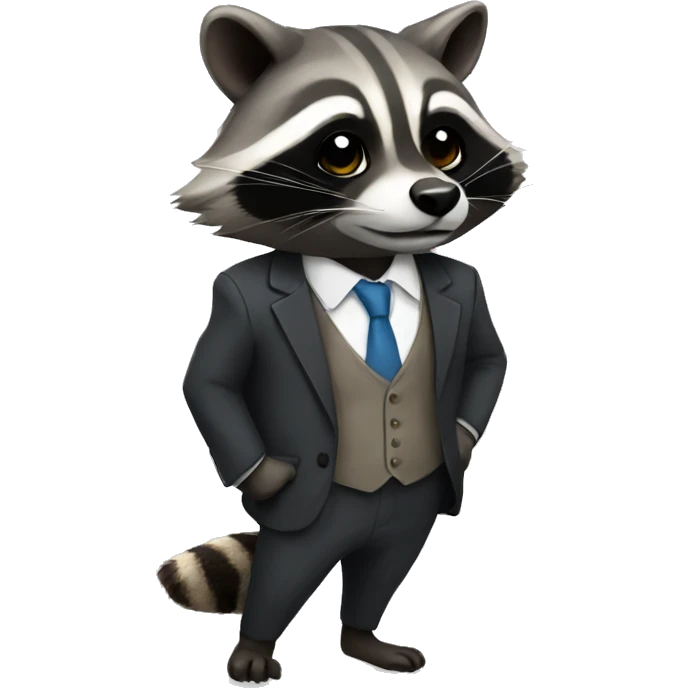 raccoon in a suit emoji