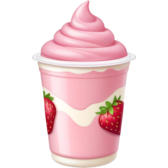 strawberry yogurt cup emoji