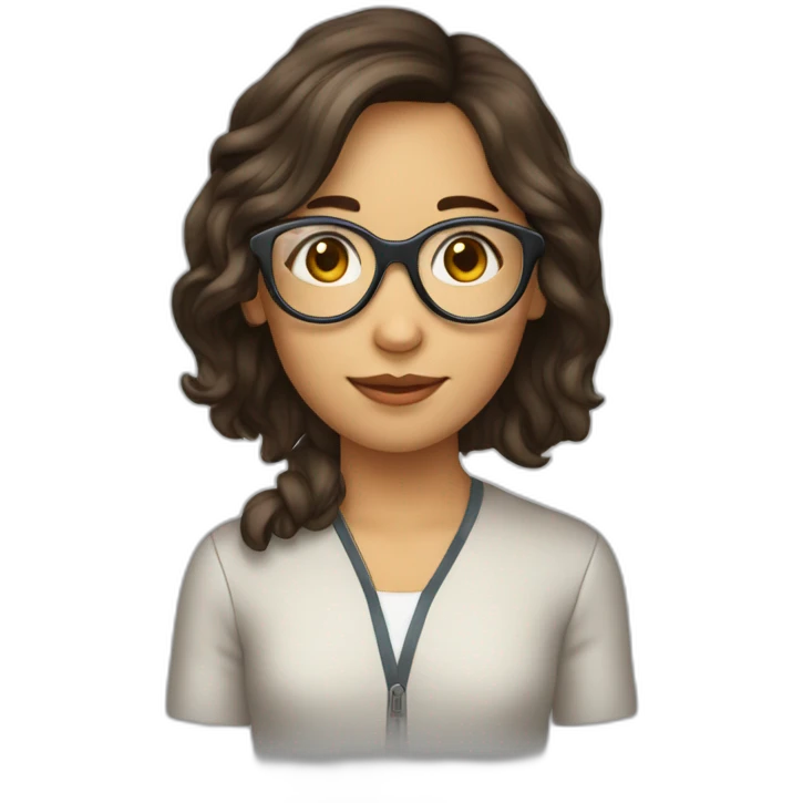 Fille-brune-lunette emoji