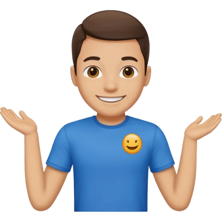 ok remove suit leave only blue t shirt emoji