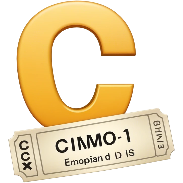ticket with a C on the left side emoji