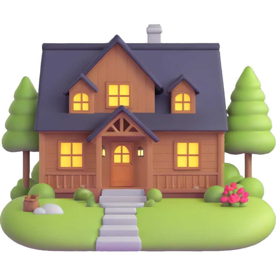 cozy cottage home emoji