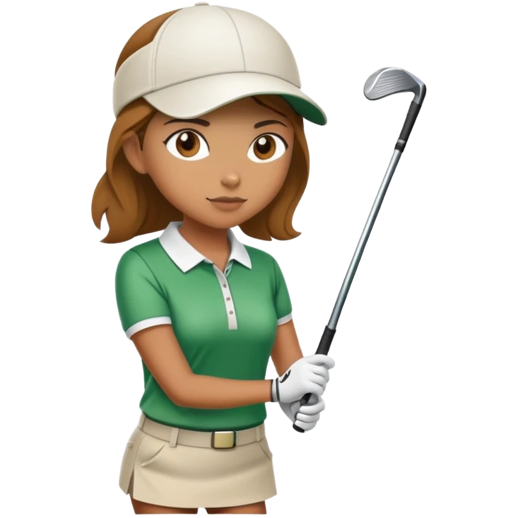 sorayama girl golfing emoji