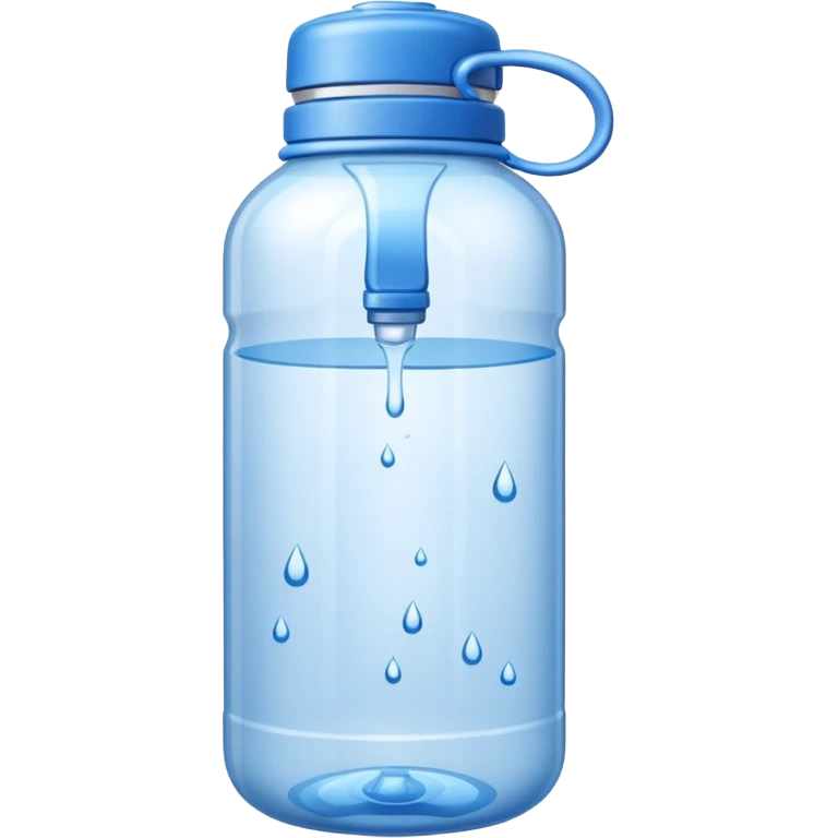 Store bought Water bottle with label emoji