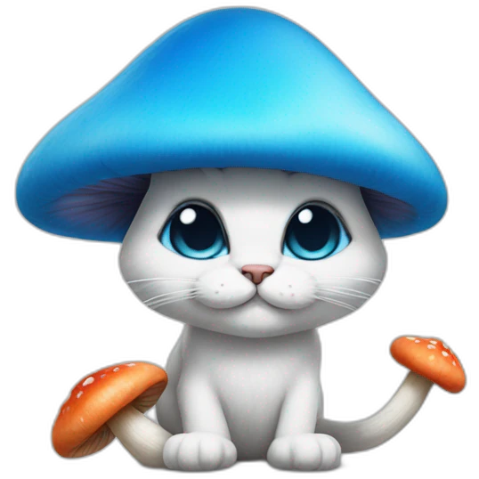 Smurfs cat mushrooms emoji