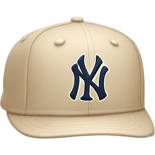 A Yankees cap un a beige color  emoji