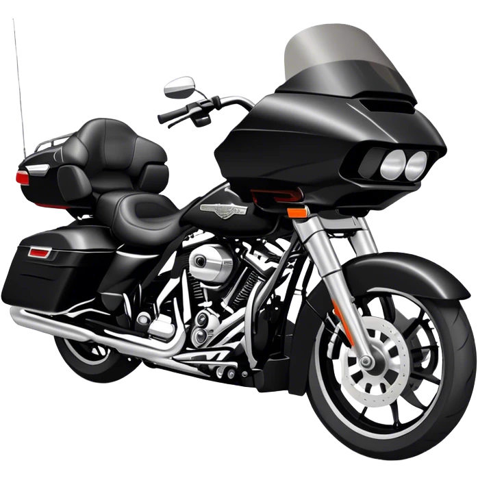 Harley Davidson black road glide  emoji