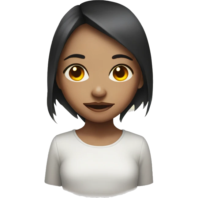 girl's face with demon outlines emoji