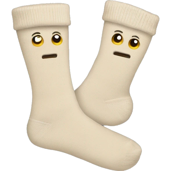 Two beige home socks emoji