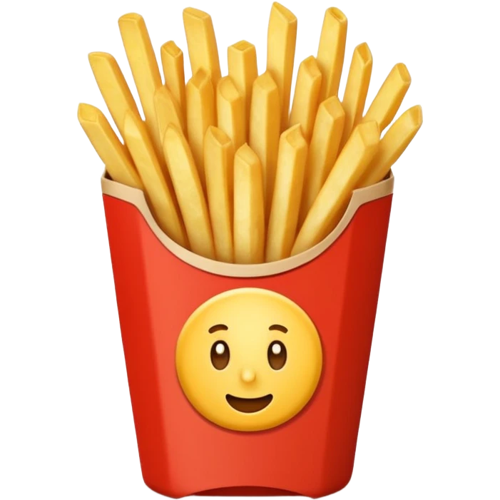 french fries without smiley emoji
