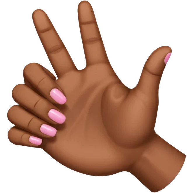 Brown skin hand doing a pinky promise emoji