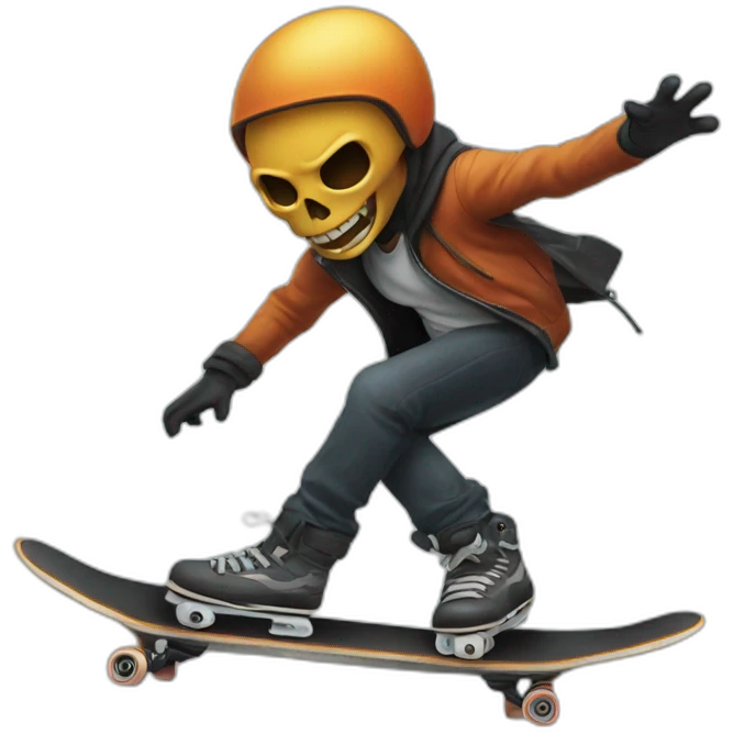 The death riding a skate emoji