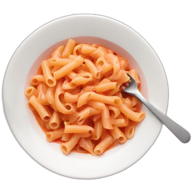 Eating pink sauce pasta emoji