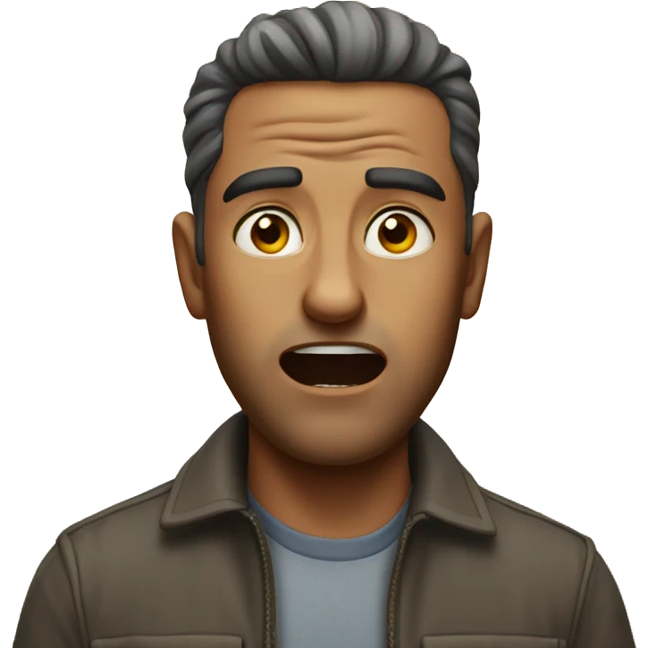 man stunned emoji