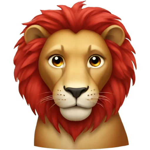 Lion with red mane emoji