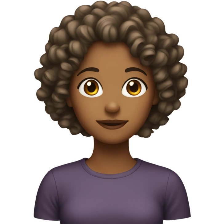 girl with curly hair emoji