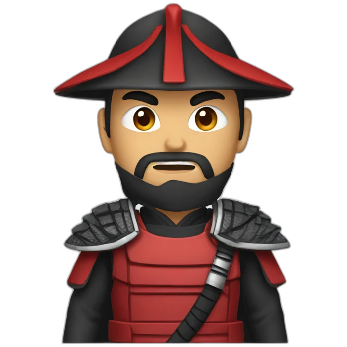Red samourai emoji