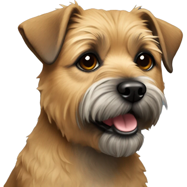 Old border terrier with light hair emoji