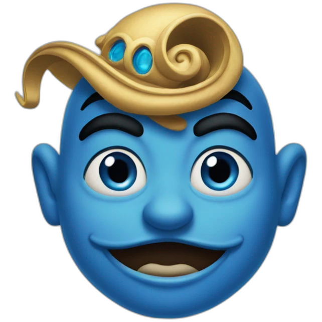 Blue genie from Disney’s Aladdin  emoji