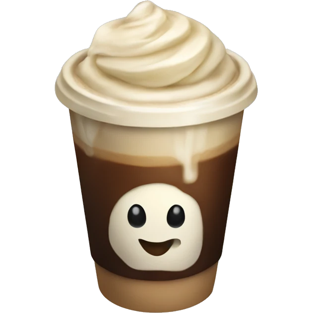 Ice vanilla coffee emoji
