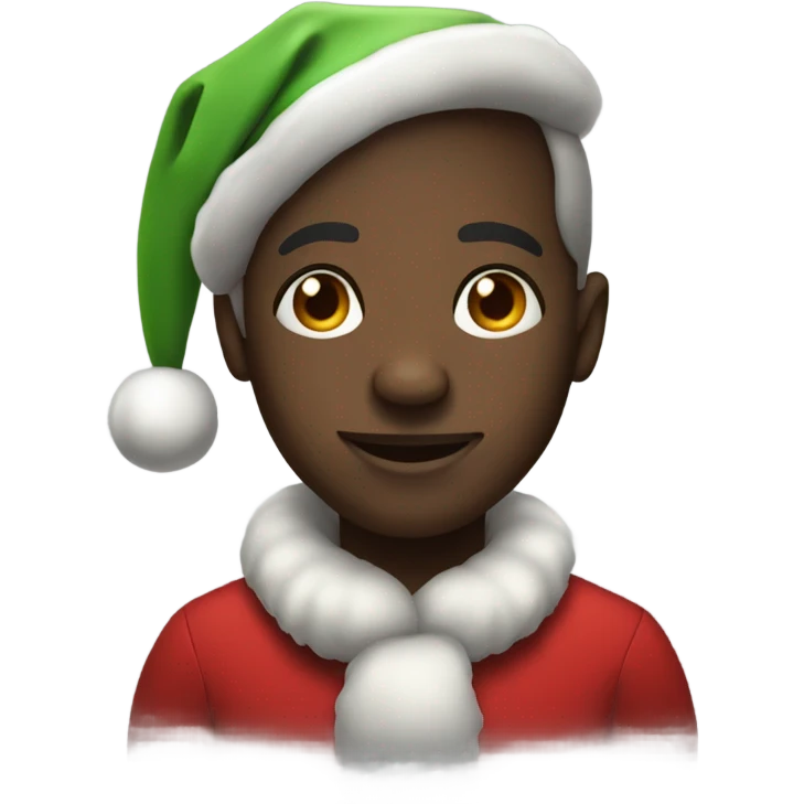 Merry Christmas black man emoji
