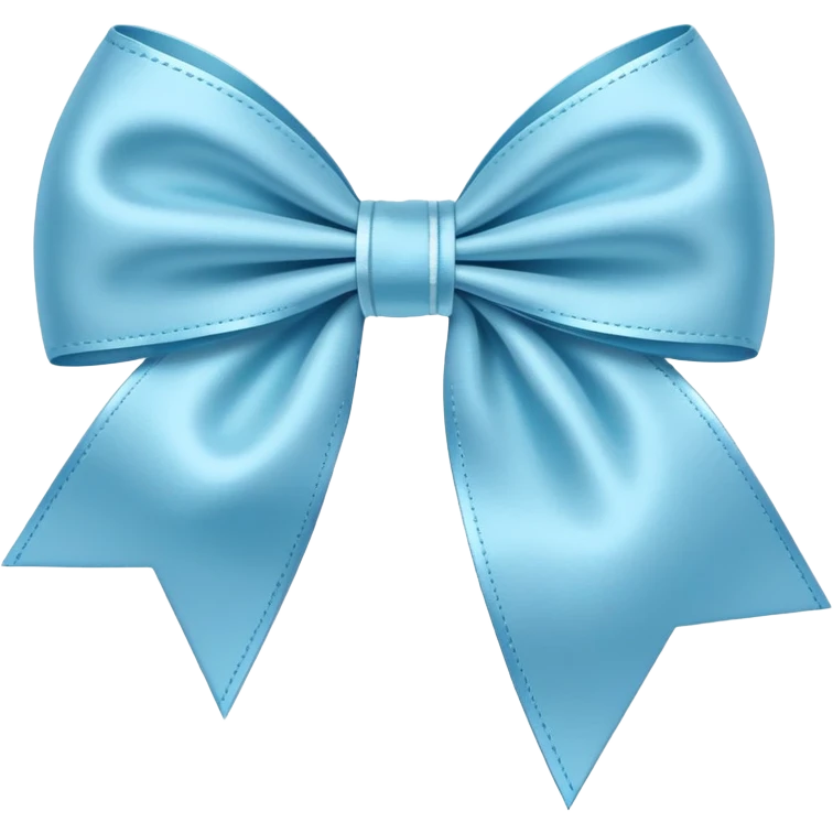 Light blue bow on light blue bow emoji