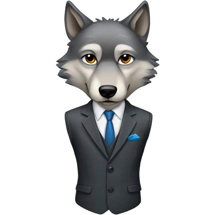 Wolf in a suit  emoji