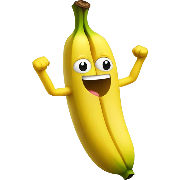 Banana with arms emoji
