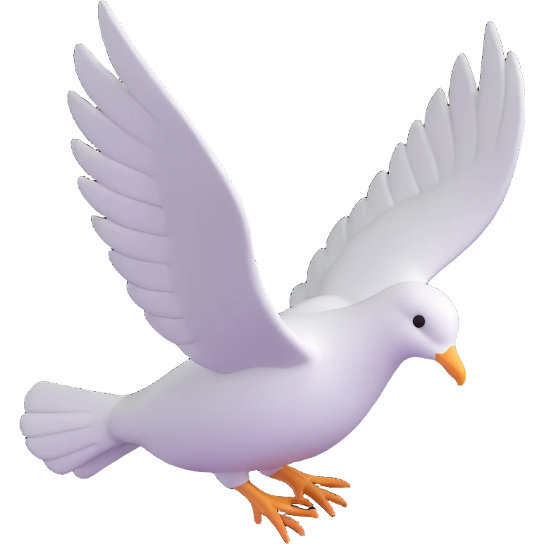 volumetric dove with smooth shadows emoji