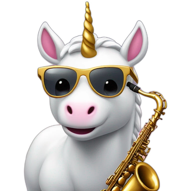 If unicorns were real, and every time it rained, they would descend from the clouds, wearing sunglasses and playing jazz music on tiny saxophones emoji