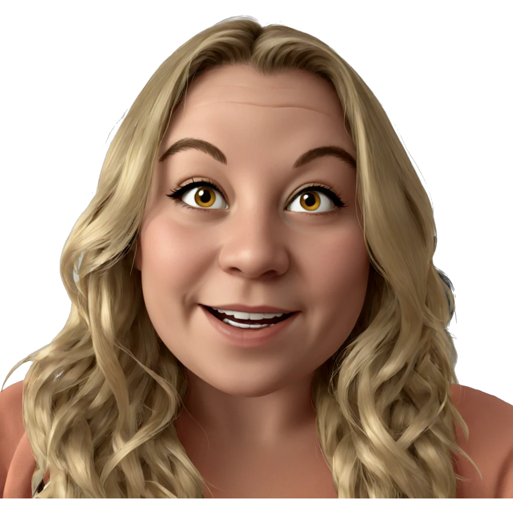 smiling girl with blonde hair emoji