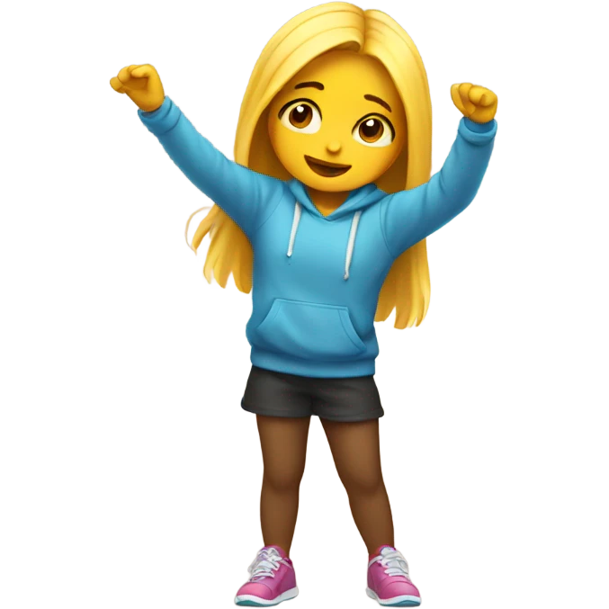 girl doing a dab emoji