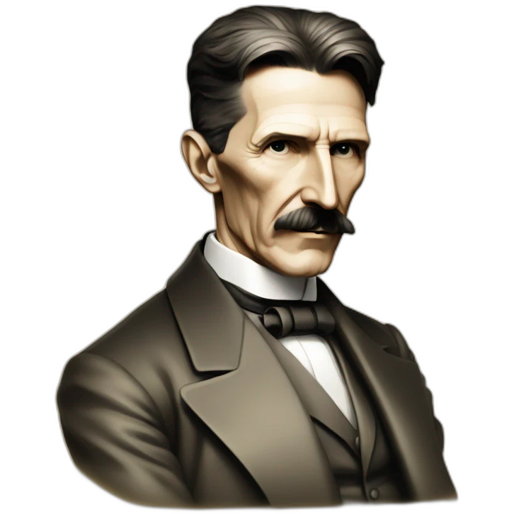 placa dorada Nikola tesla emoji