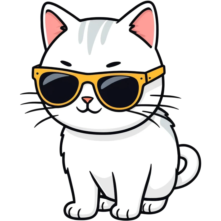 Cat with sunglasses emoji