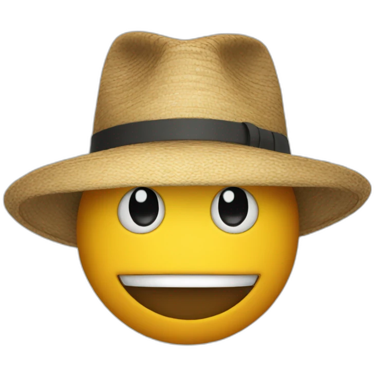 Chat avec un chapeau emoji