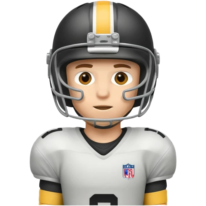 Football player with a seatbelt on them emoji