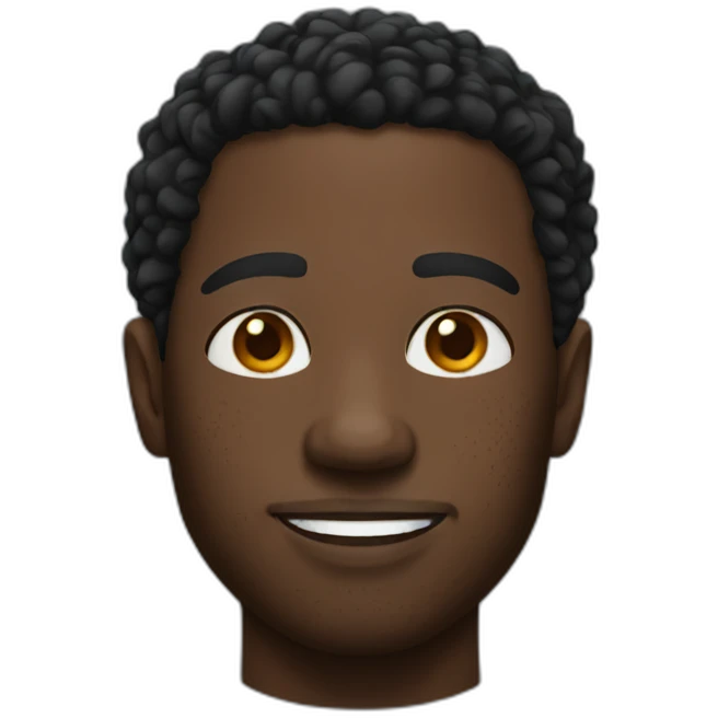 Black man with freckles emoji