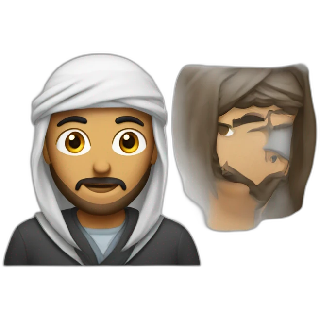 Un arabe qui embrasse une belge emoji