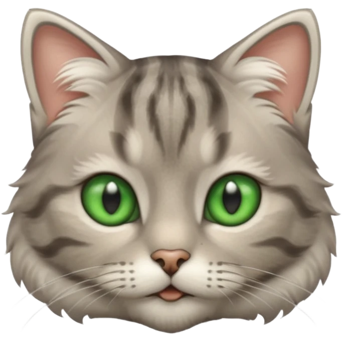 Silver tabby cat face emoji