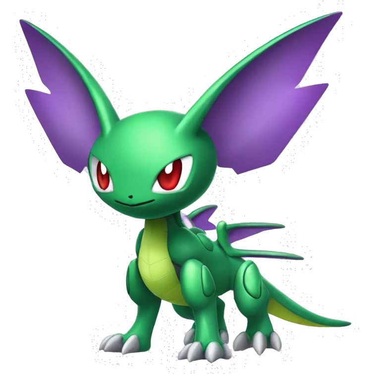 Cool Edgy Chibi Legendary Shiny Fakemon-Pokémon-Genesect-Flygon With Full Body Detailed High Quality emoji